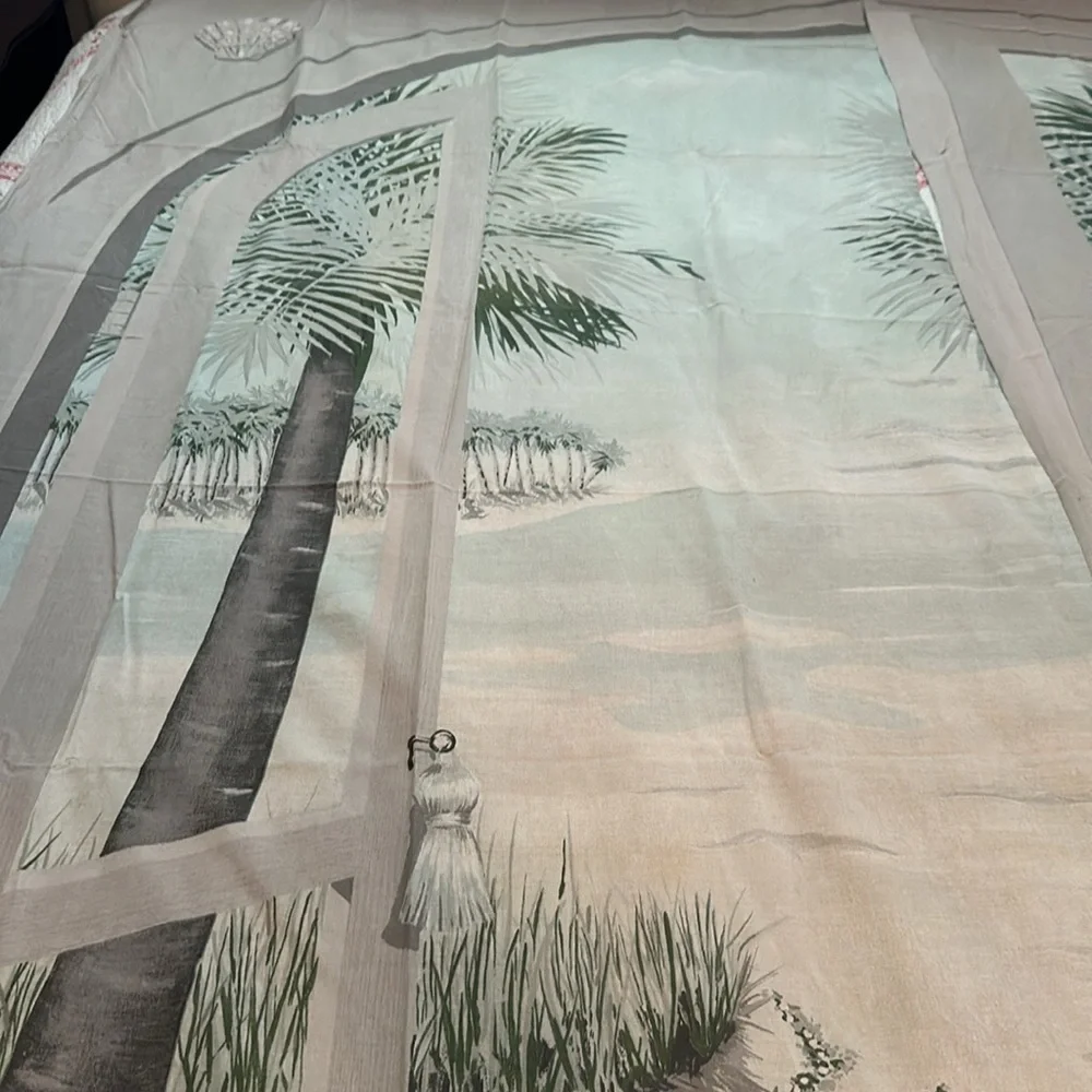 Set of curtain panels Tropical Beach Scene